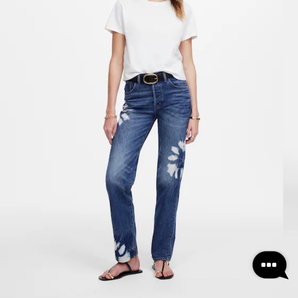 Madewell Dean Easy Straight Jeans Shibori Wash EUC 30